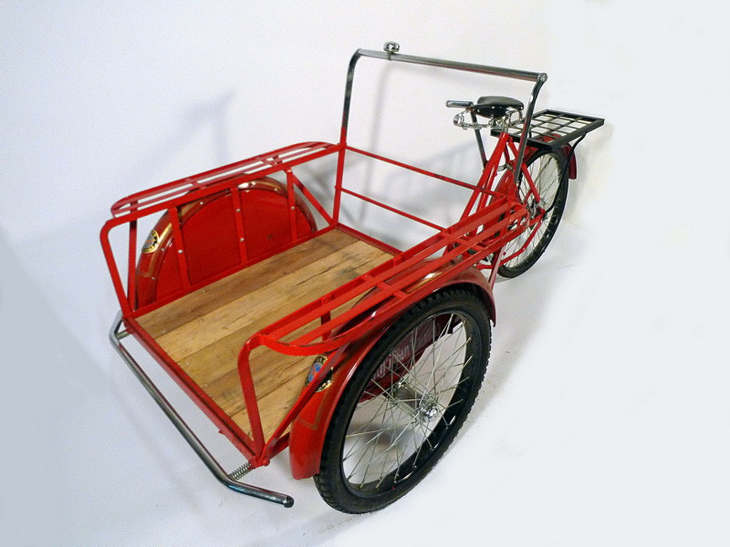 0058 bici carro asia grande metal madera 114x220x114 caja 75x90 timbre frenomano _95eu._ 1u